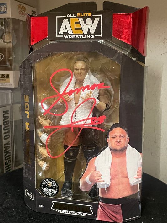Gambee Samoa Joe AEW signed POP COA