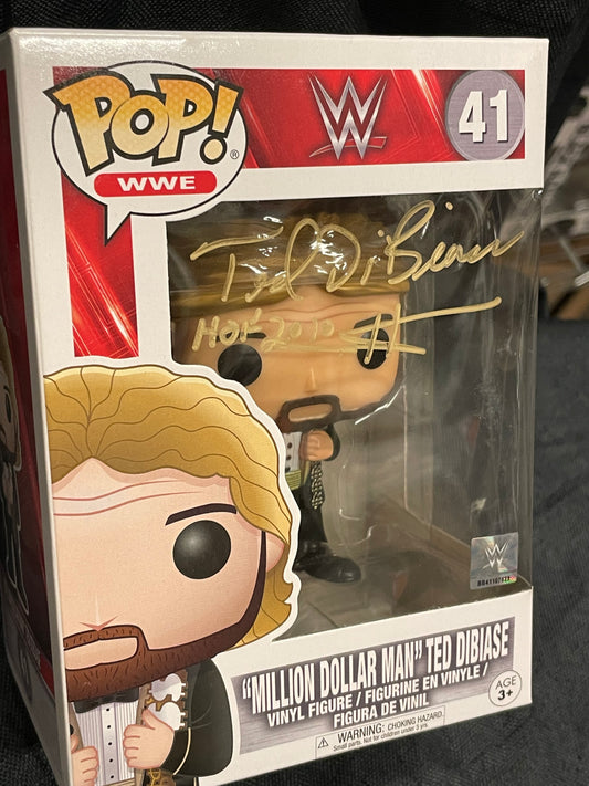 Gambee WWE Ted Dibiase Signed  FUNKO POP COA
