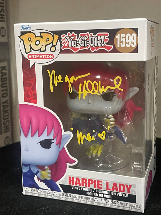 Gambee Megan Hollingshead Harpie Lady Yu-gh-oh! signed FUNKO POP COA
