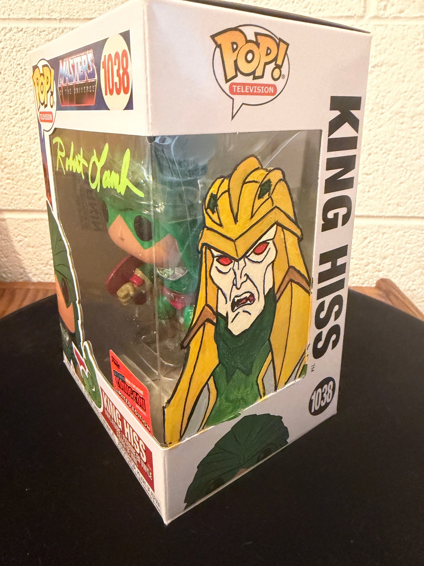 Gambee MOTU ROBERT LAMB artwork king hiss exclusive v1 FUNKO POP COA