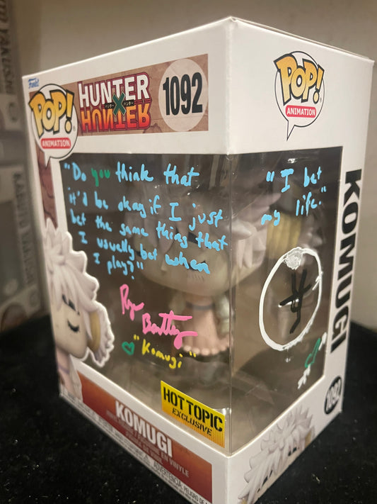 Gambee HunterXHunter Komugi Ryan Bartley signed funko POP COA duel