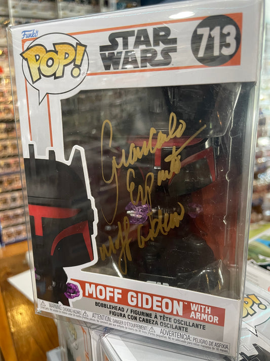 Gambee Giancarlo Esposito Moff Gideon Armor signed FUNKO POP COA