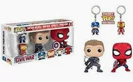 Civil War 4 Pack Captain America, Iron Man, Hawkeye, Spider-Man Funko Pop! Vinyl Figure marvel