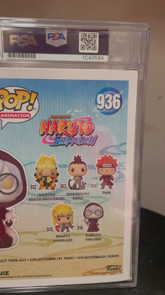 Gambee PSA Naruto Henry Dittman encapsulated signed FUNKO POP COA